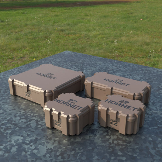 Filamelt Munitionsbox / .22 Hornet / ‘Klappdeckel’ / Patronenbox, Ammo Box - 3D-Druck aus dem Westerwald