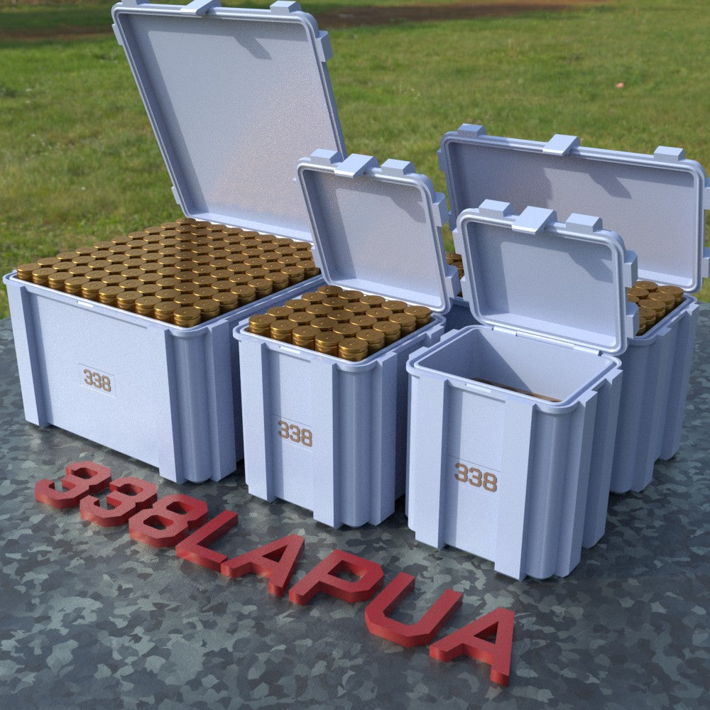 Filamelt Munitionsbox / .338 Lapua Magnum / ‘Klappdeckel’ / Patronenbox, Ammo Box - 3D-Druck aus dem Westerwald