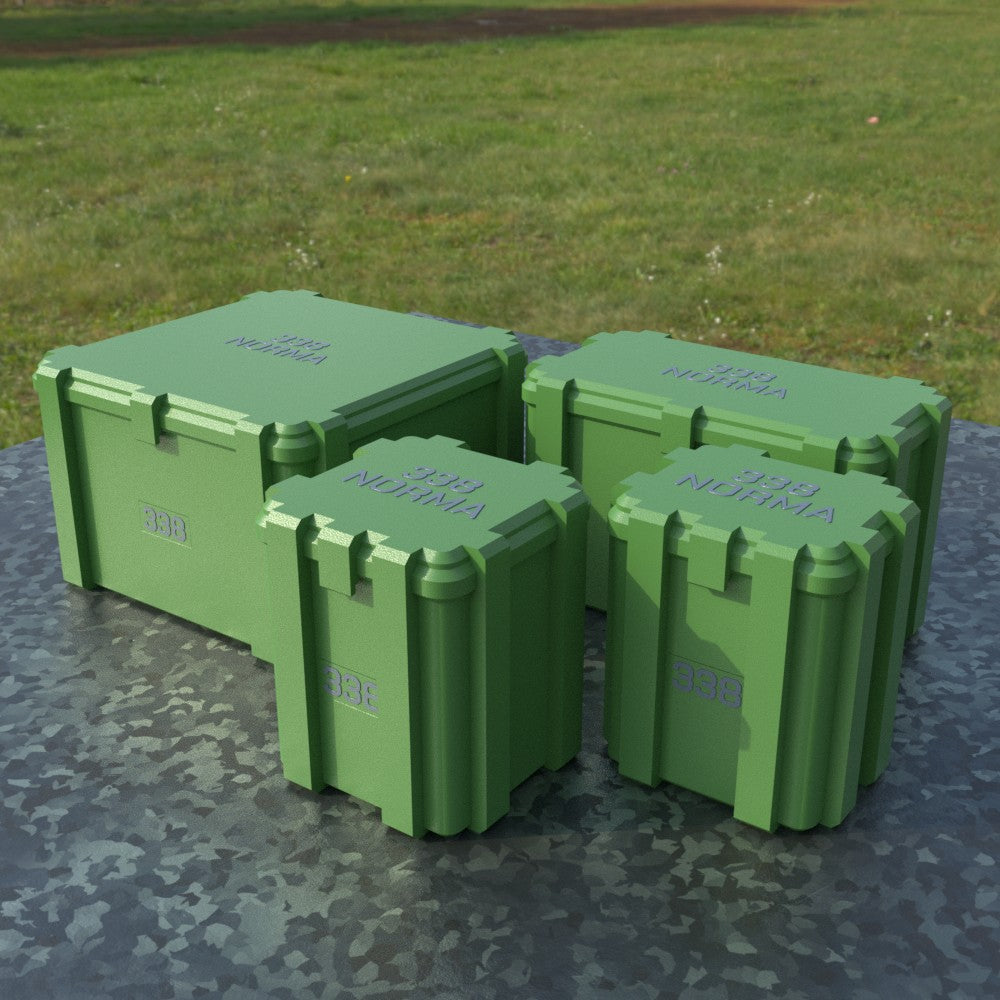 Filamelt Munitionsbox / .338 Norma Magnum / ‘Klappdeckel’ / Patronenbox, Ammo Box - 3D-Druck aus dem Westerwald