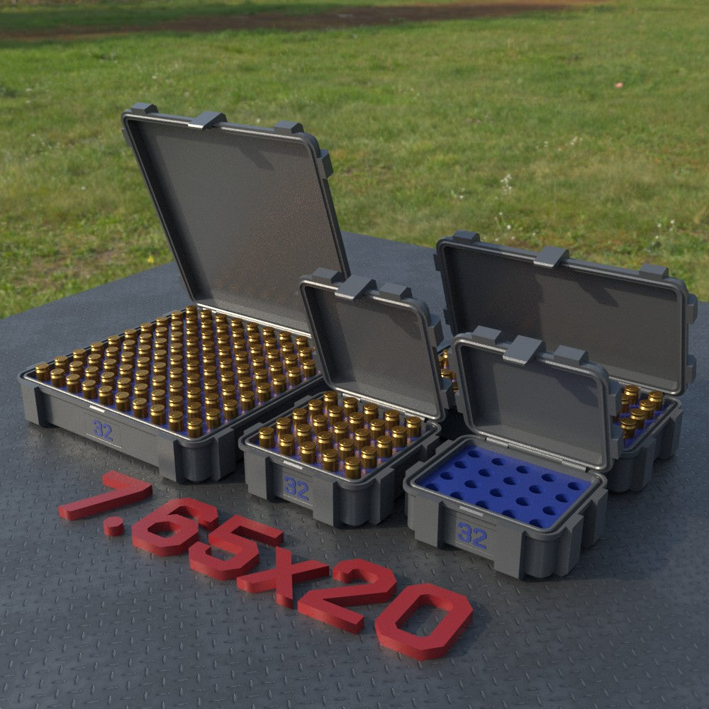 Filamelt Munitionsbox / 7.65mm / .32 French Long / ‘Klappdeckel’ / Patronenbox, Ammo Box - 3D-Druck aus dem Westerwald
