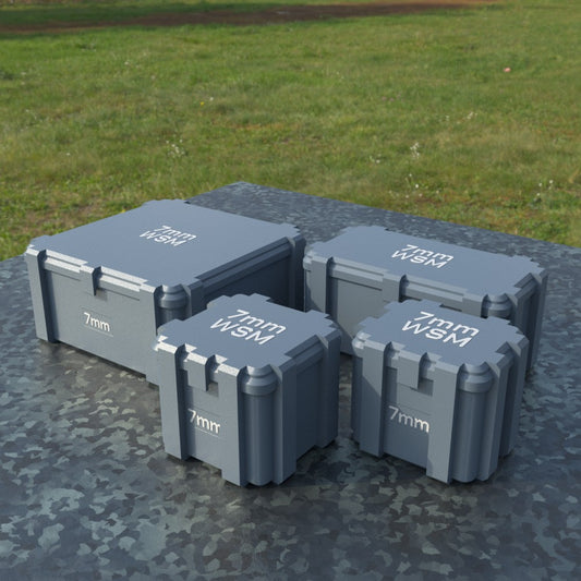 Filamelt Munitionsbox / 7mm WSM / ‘Klappdeckel’ / Patronenbox, Ammo Box - 3D-Druck aus dem Westerwald
