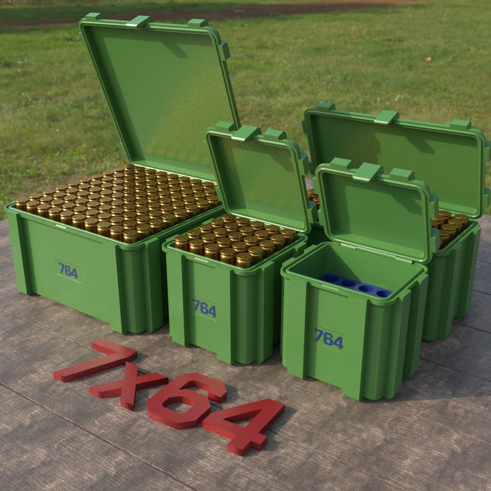 Filamelt Munitionsbox / 7x64 / ‘Klappdeckel’ / Patronenbox, Ammo Box - 3D-Druck aus dem Westerwald