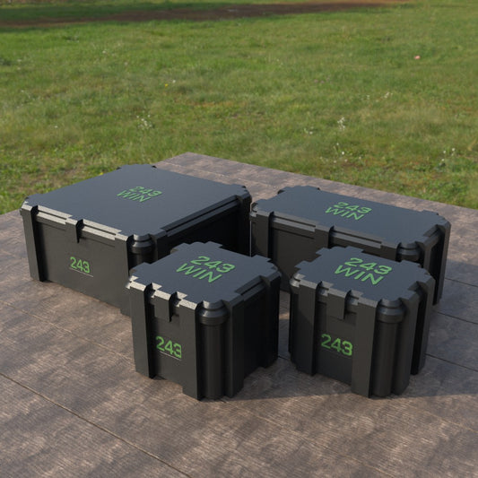 Filamelt Munitionsbox / .243 Win / ‘Klappdeckel’ / Patronenbox, Ammo Box - 3D-Druck aus dem Westerwald