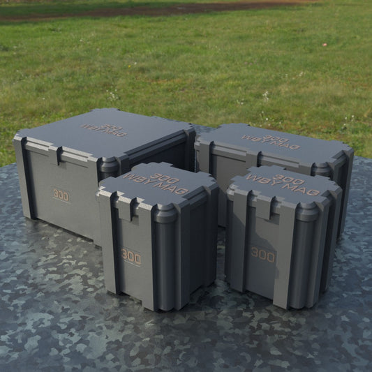 Filamelt Munitionsbox / .300 Wby. Magnum / ‘Klappdeckel’ / Patronenbox, Ammo Box - 3D-Druck aus dem Westerwald