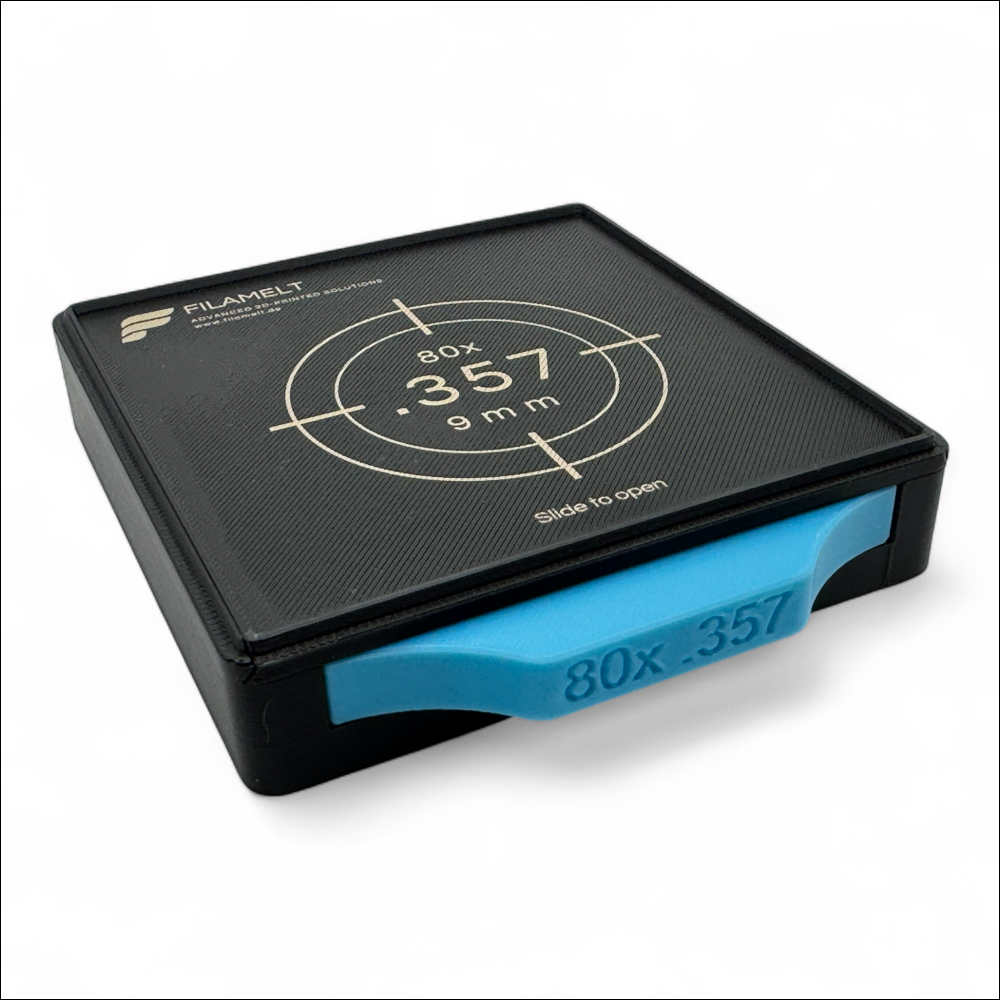 Diabolo-Box für 80x.357 / 9 mm – Praktisch stapelbar wiederverwendbar. Matchbox Blau Schießsport-Zubehör