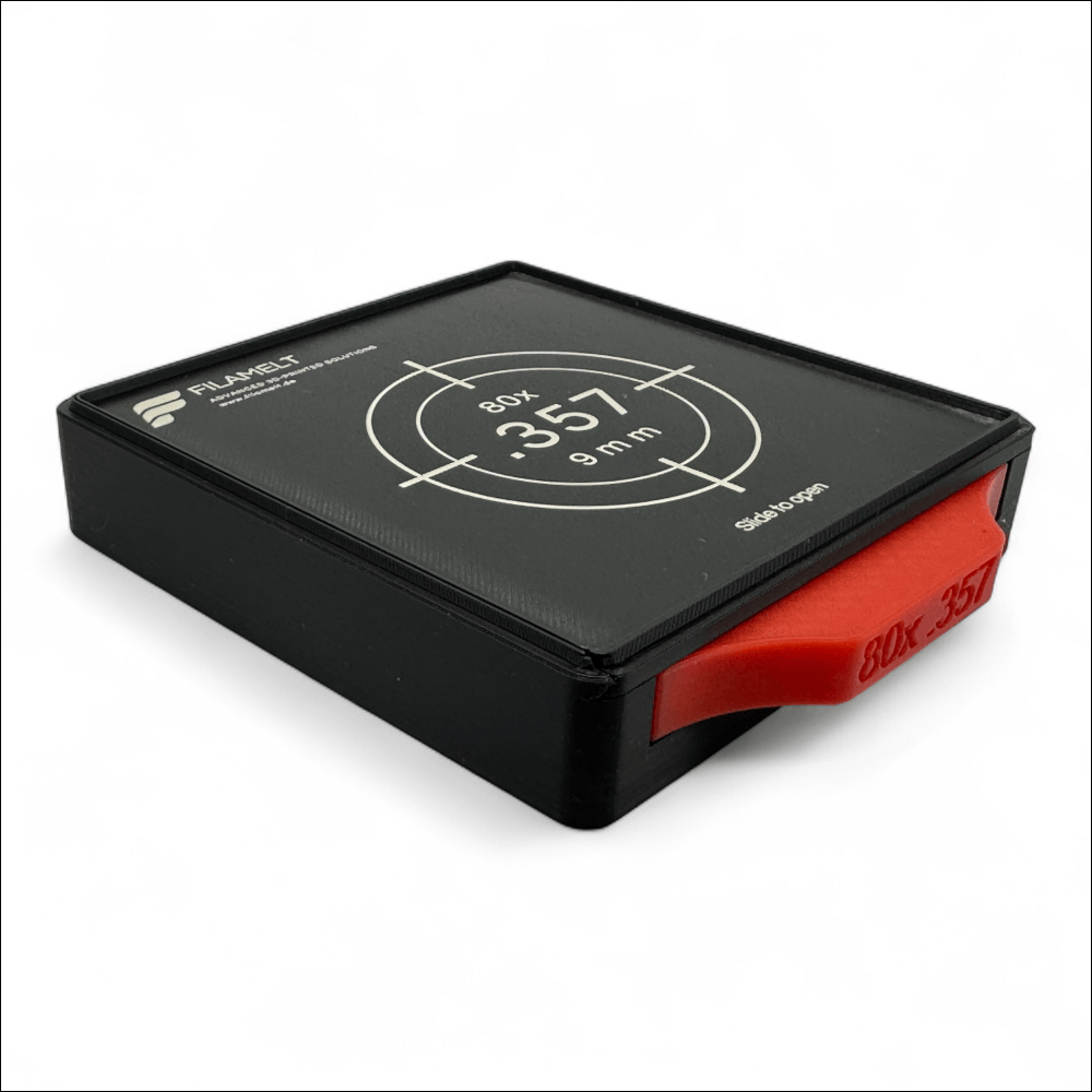 Diabolo-Box für 80x.357 / 9 mm – Praktisch stapelbar wiederverwendbar. Matchbox Rot Schießsport-Zubehör