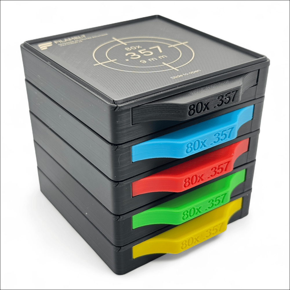 Diabolo-Box für 80x.357 / 9 mm – Praktisch stapelbar wiederverwendbar. Matchbox Schießsport-Zubehör