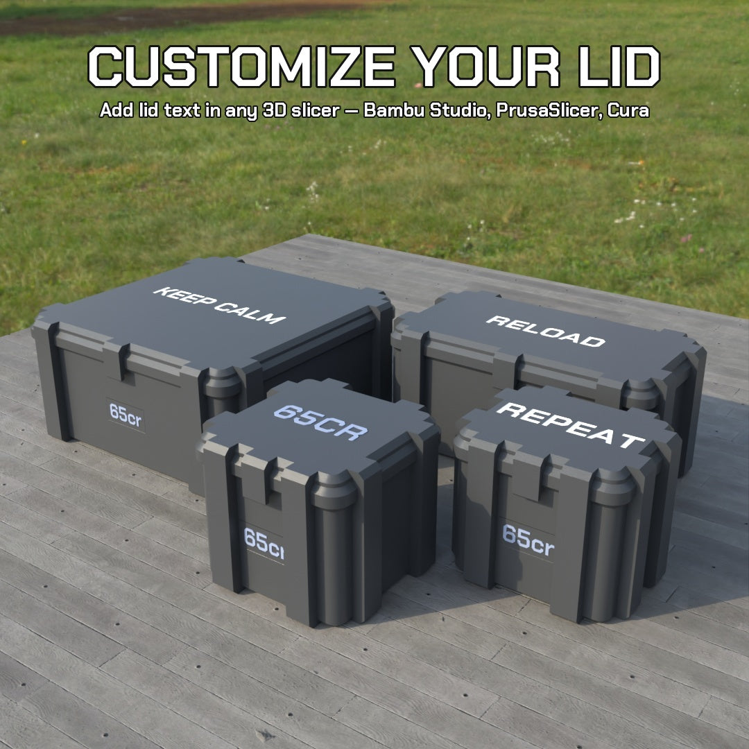 Filamelt Munitionsbox / 6.5 Creedmoor / ‘Klappdeckel’ / Patronenbox, Ammo Box
