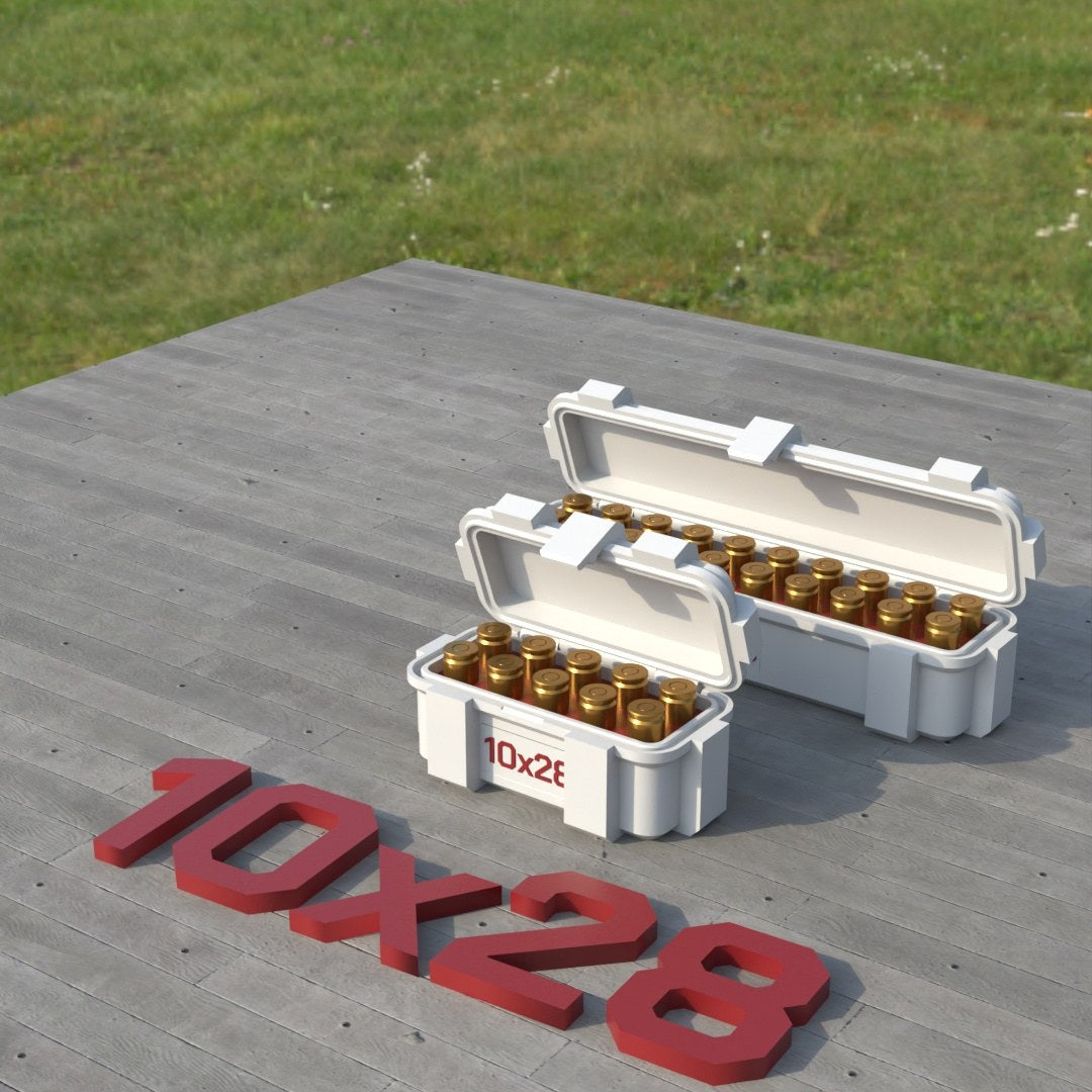Filamelt Munitionsbox / 10x28 / ‘Klappdeckel’ / Patronenbox, Ammo Box