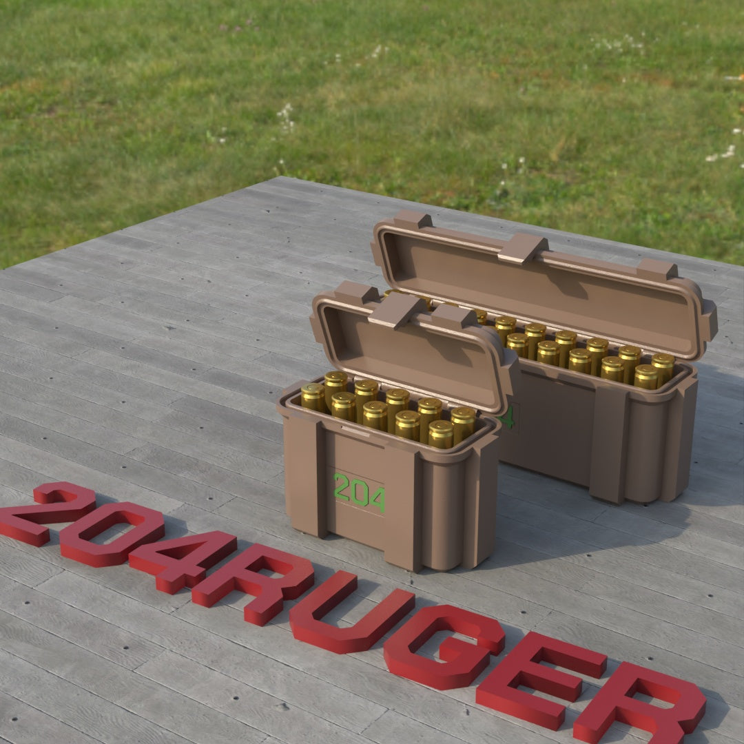 Filamelt Munitionsbox / .204 Ruger / ‘Klappdeckel’ / Patronenbox, Ammo Box