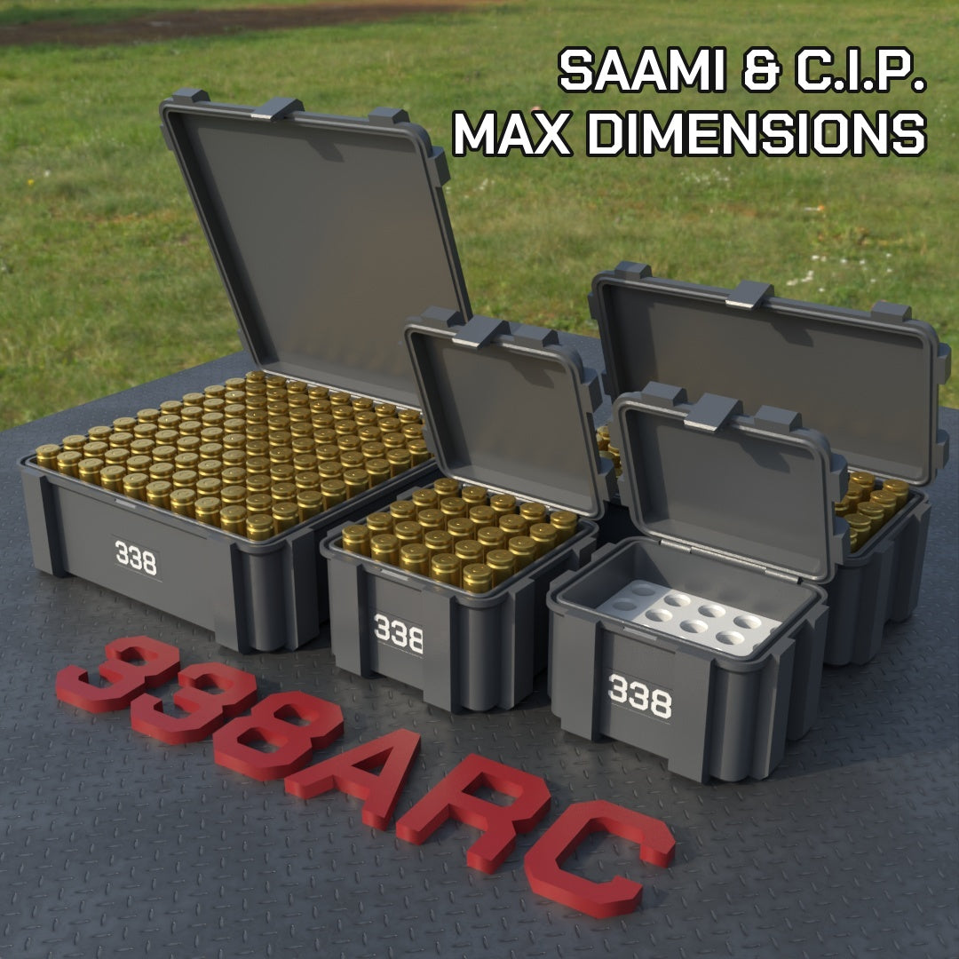 Filamelt Munitionsbox / .338 ARC / ‘Klappdeckel’ / Patronenbox, Ammo Box