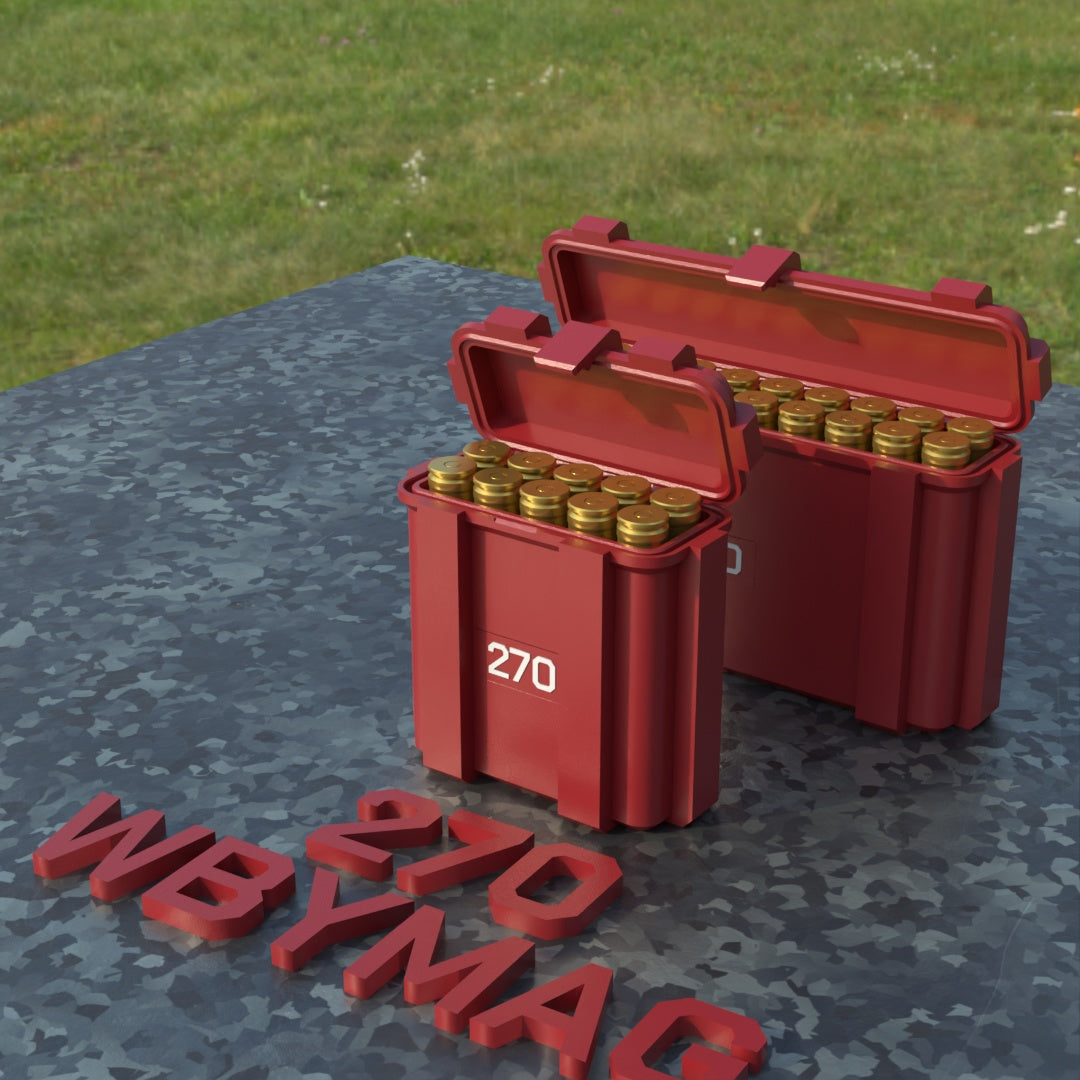 Filamelt Munitionsbox / .270 Weatherby Magnum / ‘Klappdeckel’ / Patronenbox, Ammo Box