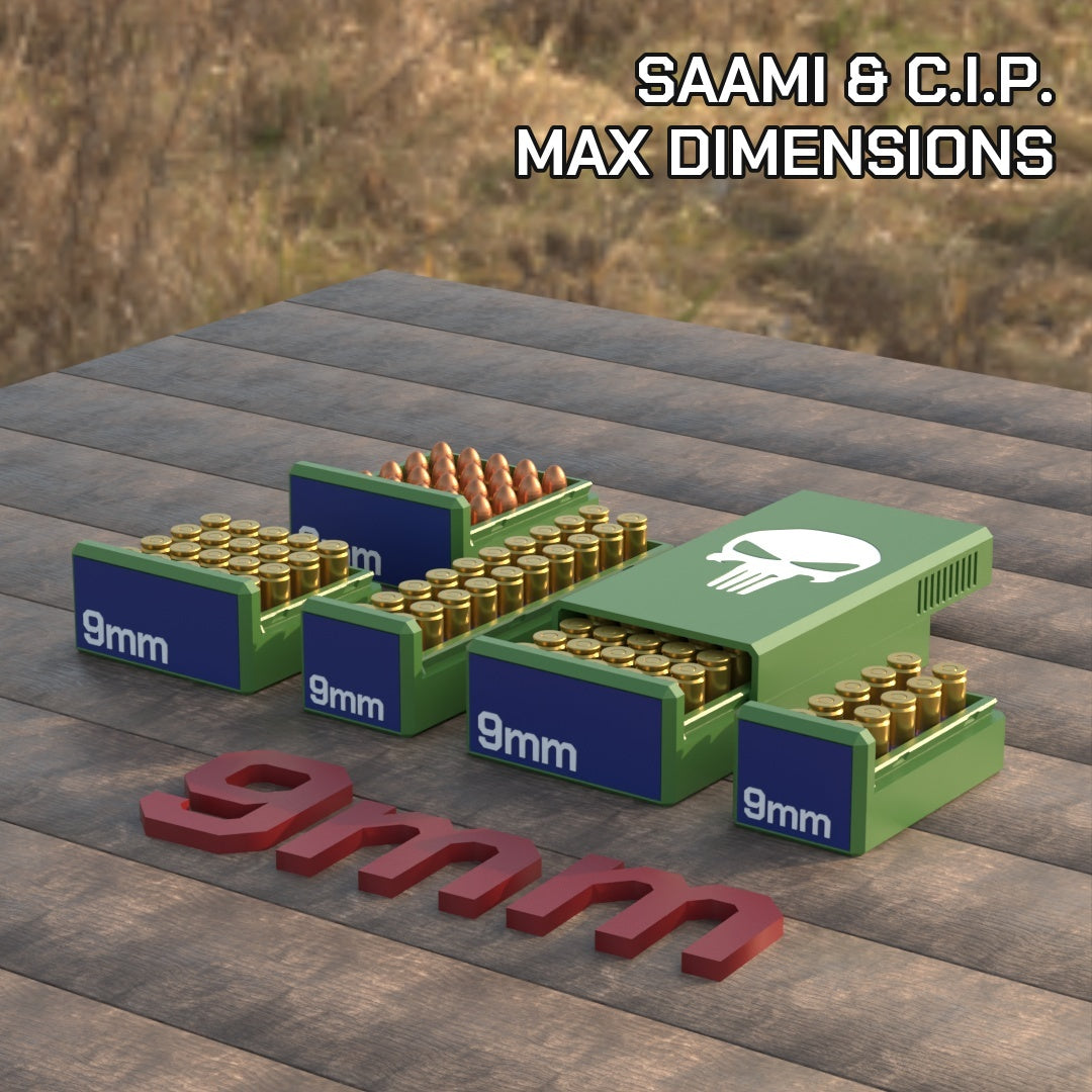 Filamelt Munitionsbox / 9x19mm Para / Luger / ‘Schiebedeckel’ / Patronenbox, Ammo Box