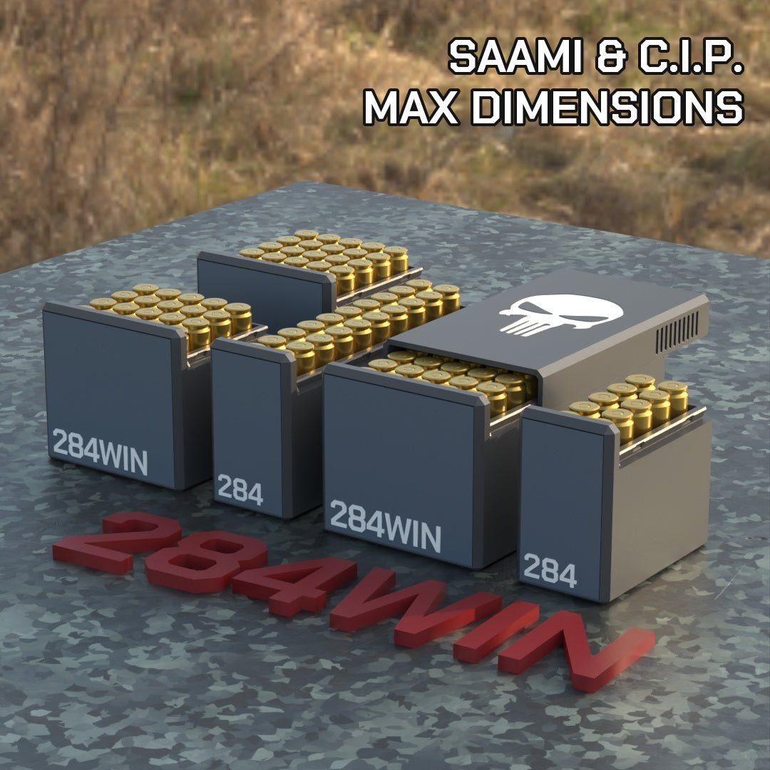 Filamelt Munitionsbox / .284 WIN / ‘Schiebedeckel’ / Patronenbox, Ammo Box