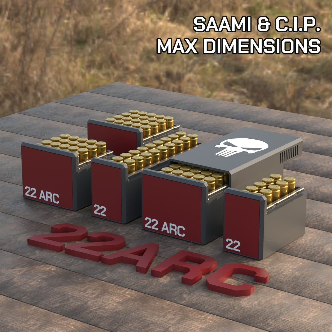Filamelt Munitionsbox / .22 ARC / ‘Schiebedeckel’ / Patronenbox, Ammo Box