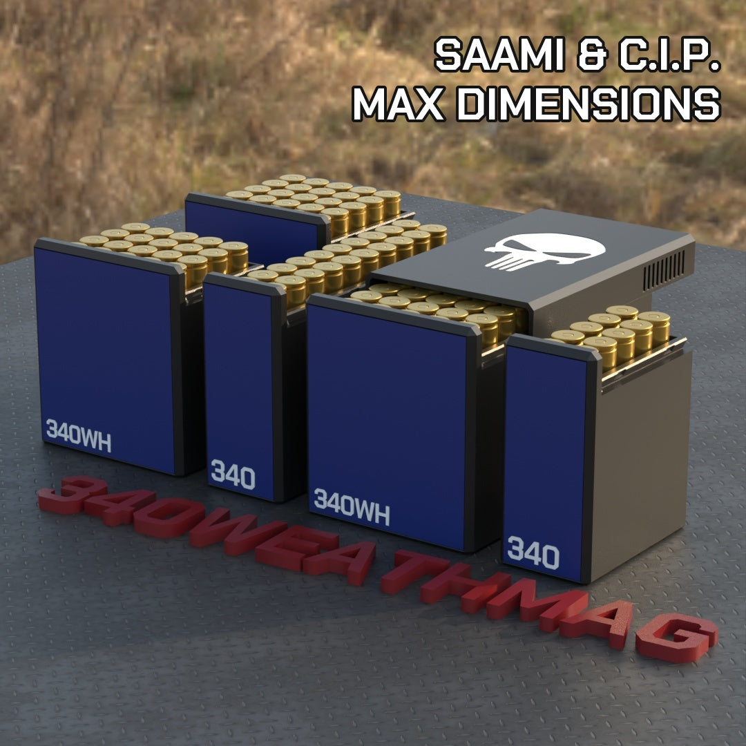 Filamelt Munitionsbox / .340 Weatherby Magnum / ‘Schiebedeckel’ / Patronenbox, Ammo Box