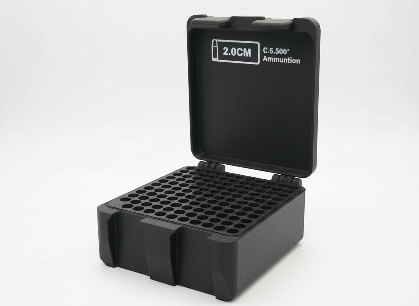 Filamelt Munitionsbox / 204 Ruger / 'Klappdeckel' / Patronenbox, Ammo Box - 3D-Druck aus dem Westerwald