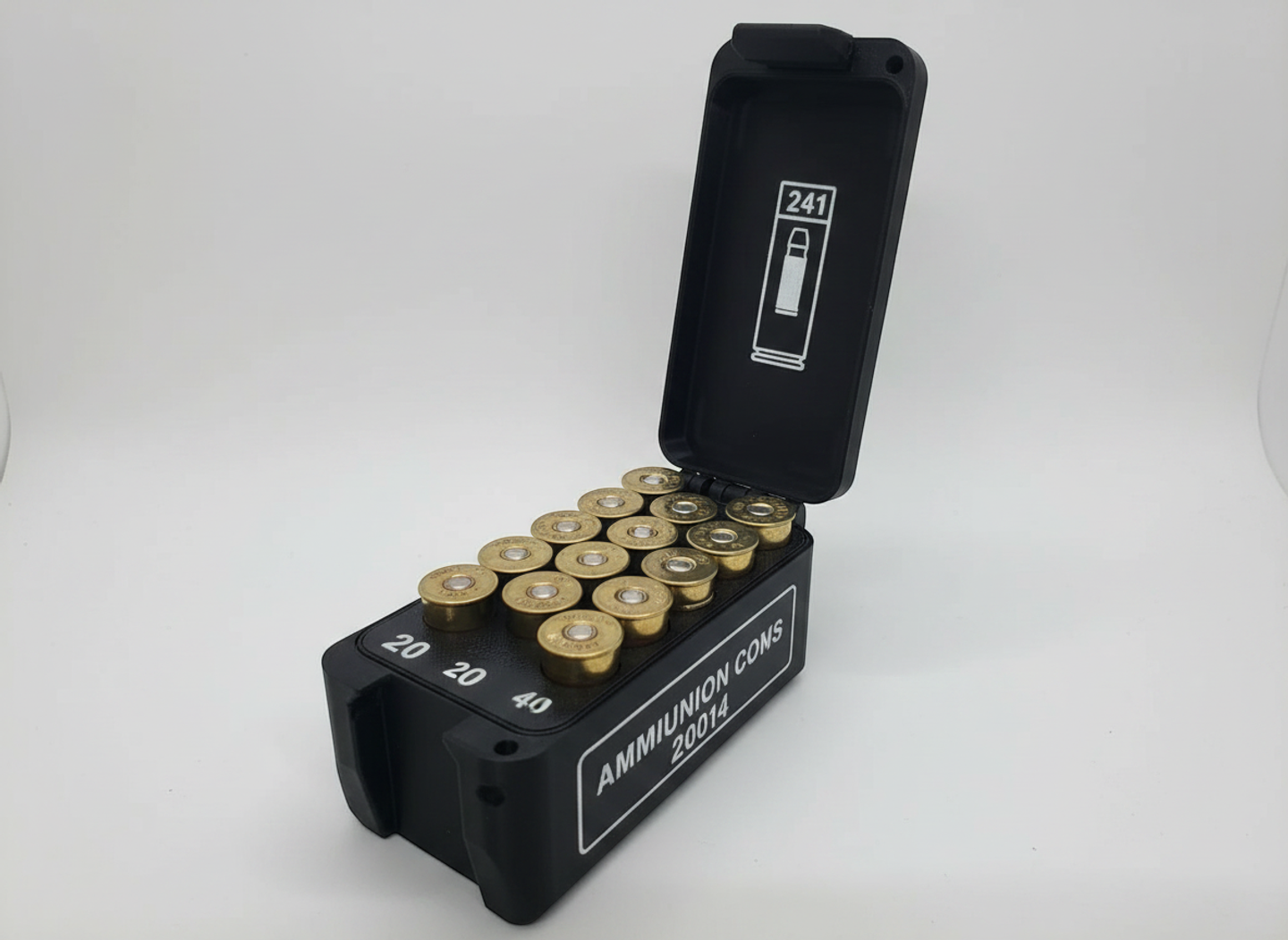Filamelt Munitionsbox / 20 Gauge / 'Klappdeckel' / Patronenbox, Ammo Box - 3D-Druck aus dem Westerwald
