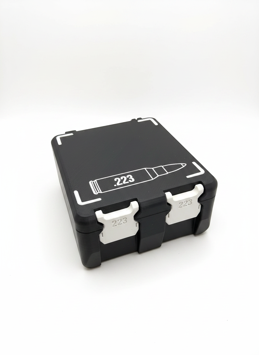 Filamelt Munitionsbox / .223 Remington / 'Klappdeckel' / Patronenbox, Ammo Box - 3D-Druck aus dem Westerwald