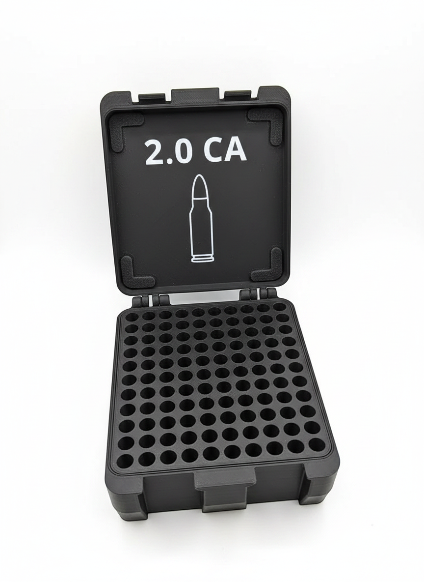 Filamelt Munitionsbox / 5.56x45mm NATO / 'Klappdeckel' / Patronenbox, Ammo Box - 3D-Druck aus dem Westerwald