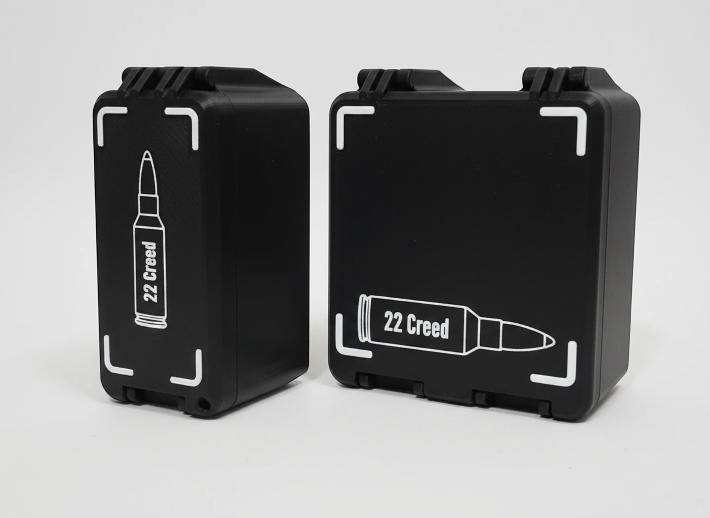 Filamelt Munitionsbox / 22 Creedmoor / 'Klappdeckel' / Patronenbox, Ammo Box - 3D-Druck aus dem Westerwald