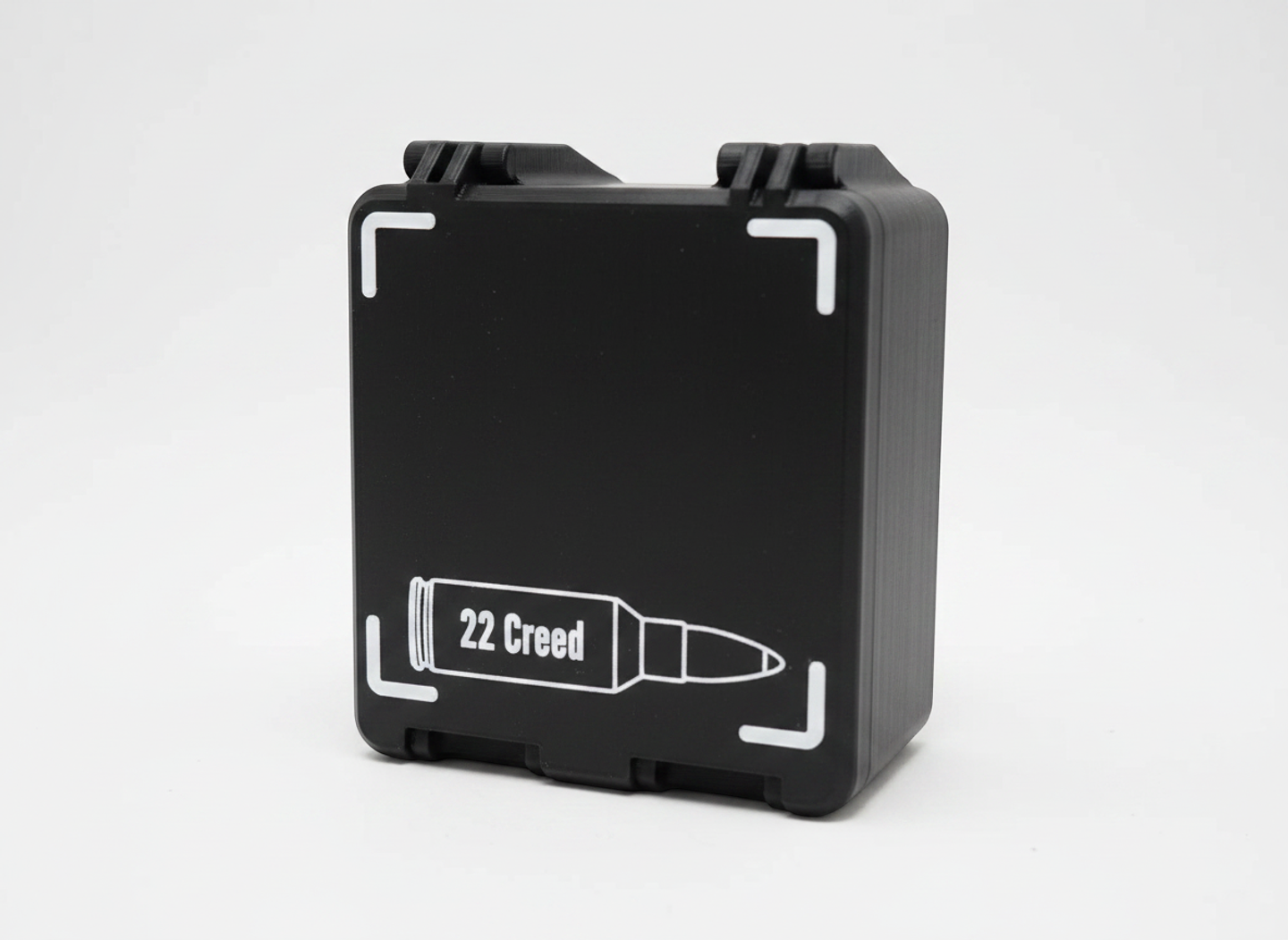Filamelt Munitionsbox / 22 Creedmoor / 'Klappdeckel' / Patronenbox, Ammo Box - 3D-Druck aus dem Westerwald