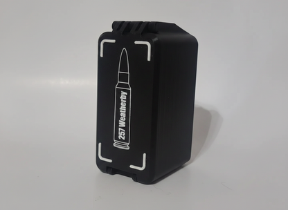 Filamelt Munitionsbox / 257 Weatherby Magnum / 'Klappdeckel' / Patronenbox, Ammo Box - 3D-Druck aus dem Westerwald