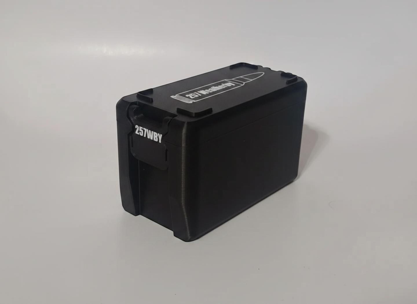 Filamelt Munitionsbox / 257 Weatherby Magnum / 'Klappdeckel' / Patronenbox, Ammo Box - 3D-Druck aus dem Westerwald