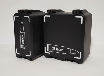 Filamelt Munitionsbox / 28 Nosler / 'Klappdeckel' / Patronenbox, Ammo Box - 3D-Druck aus dem Westerwald
