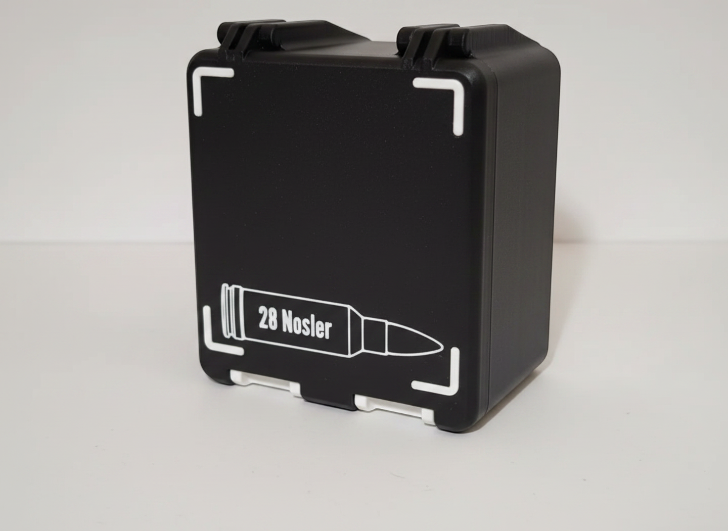 Filamelt Munitionsbox / 28 Nosler / 'Klappdeckel' / Patronenbox, Ammo Box - 3D-Druck aus dem Westerwald