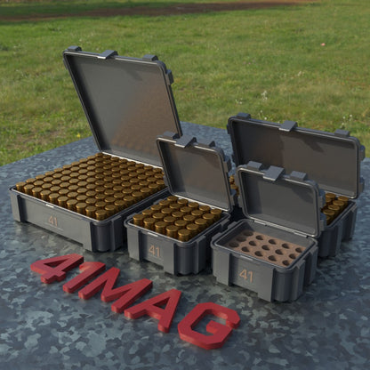 Filamelt Munitionsbox / .41 Magnum / ‘Klappdeckel’  / Patronenbox, Ammo Box - 3D-Druck aus dem Westerwald