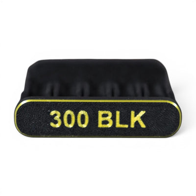 3D-Druck aus dem Westerwald Patronenclip für 5 Schuss im Kaliber .300 AAC Blackout aus schwarzem PLA+ Kunststoff