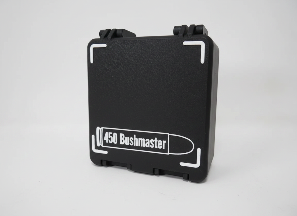 Filamelt Munitionsbox / 450 Bushmaster / 'Klappdeckel' / Patronenbox, Ammo Box - 3D-Druck aus dem Westerwald