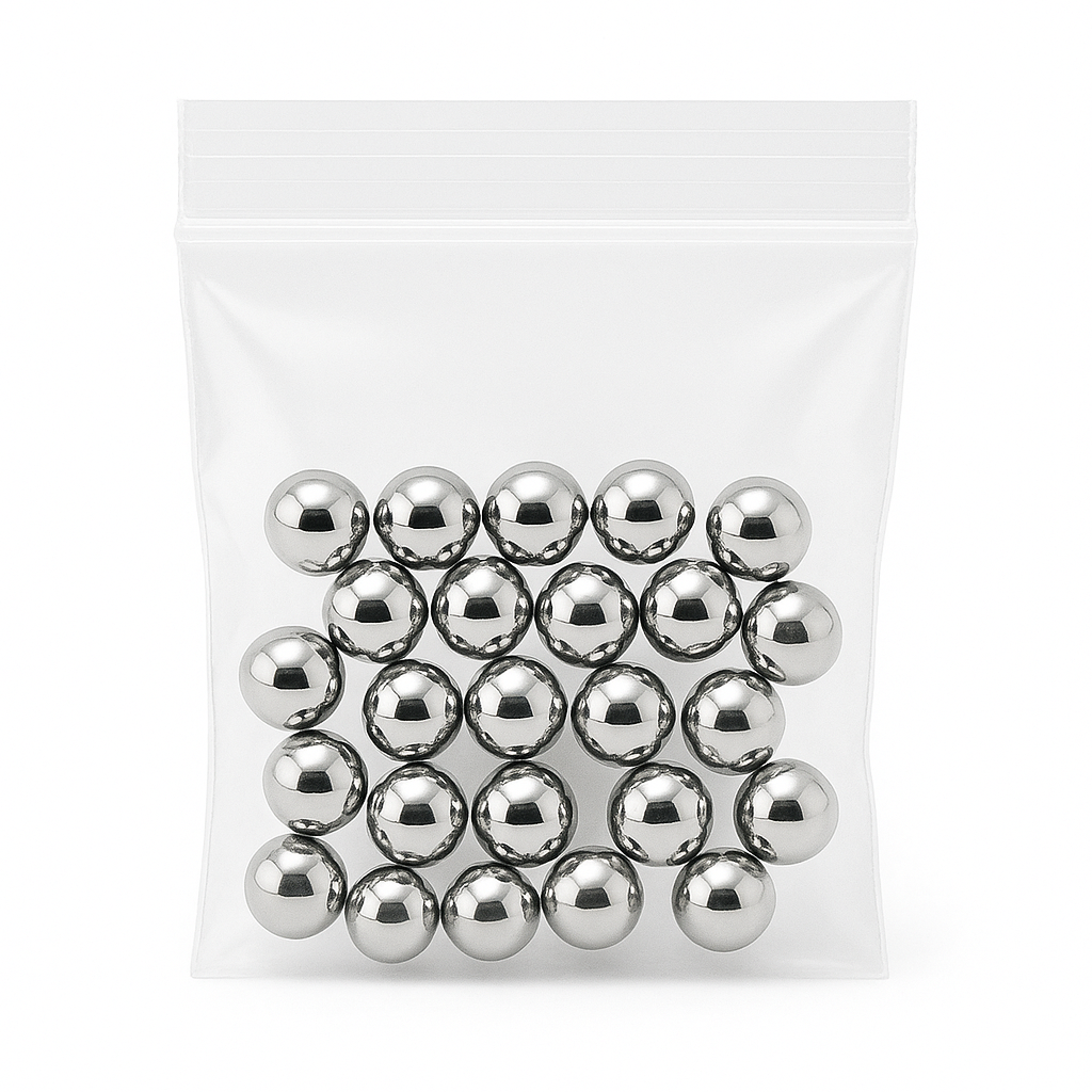 50x 8mm Stahlkugel verchromt - 3D-Druck aus dem Westerwald