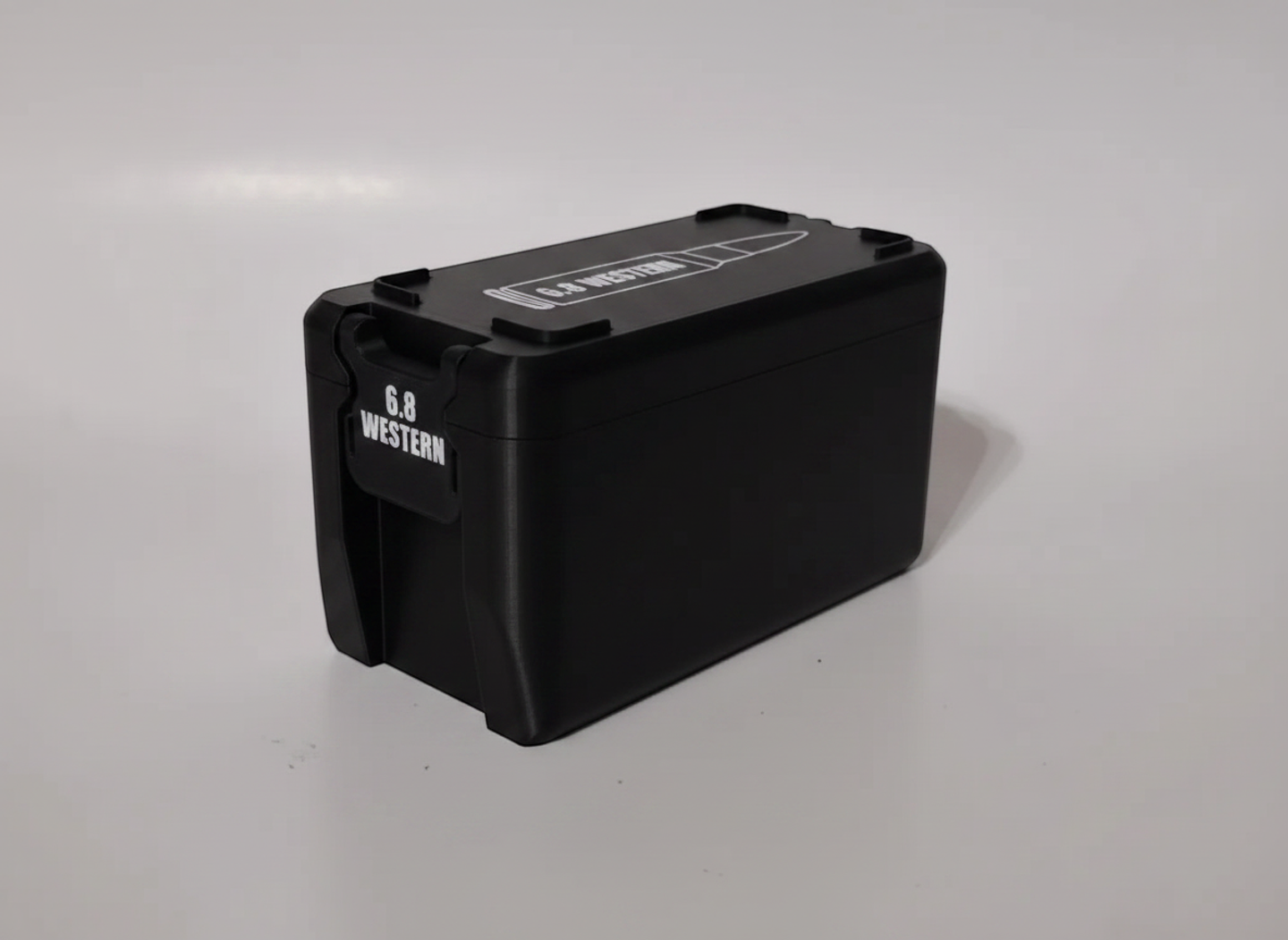 Filamelt Munitionsbox / 6.8 Western (Winchester/Browning) / 'Klappdeckel' / Patronenbox, Ammo Box - 3D-Druck aus dem Westerwald