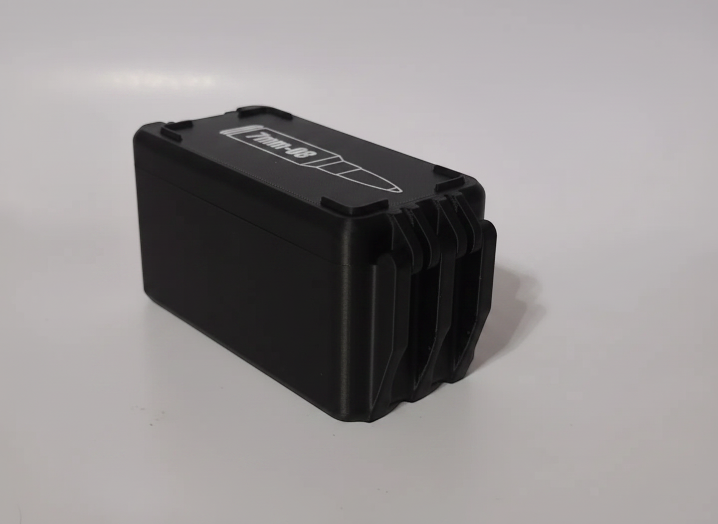 Filamelt Munitionsbox / 7mm-08 Remington / 'Klappdeckel' / Patronenbox, Ammo Box - 3D-Druck aus dem Westerwald
