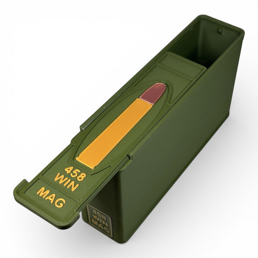 Coconut Innovations Munitionsbox / .458 WIN Mag / ‘Schiebedeckel’  / Patronenbox, Ammo Box - 3D-Druck aus dem Westerwald