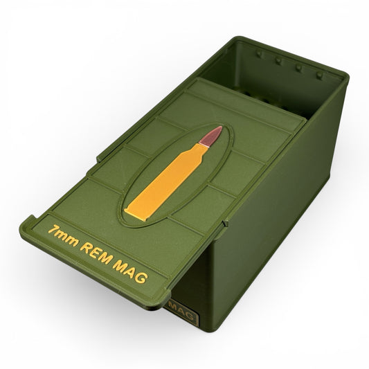 Coconut Innovations Munitionsbox / 7mm REM Mag / ‘Schiebedeckel’  / Patronenbox, Ammo Box - 3D-Druck aus dem Westerwald