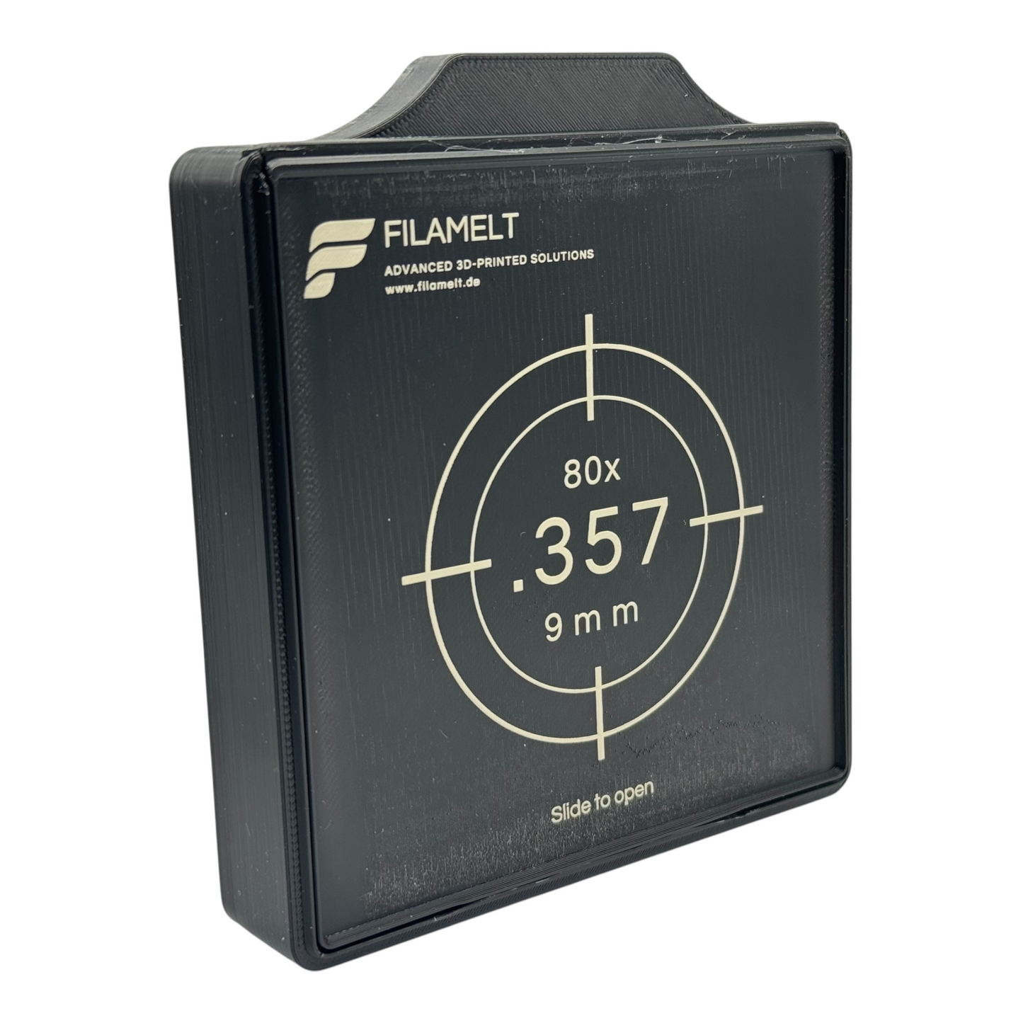 Diabolo-Box für 80x .357 / 9 mm – Praktisch, stapelbar, wiederverwendbar. Matchbox - 3D-Druck aus dem Westerwald