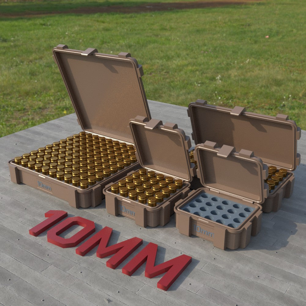 Filamelt Munitionsbox / 10mm Auto / ‘Klappdeckel’  / Patronenbox, Ammo Box - 3D-Druck aus dem Westerwald
