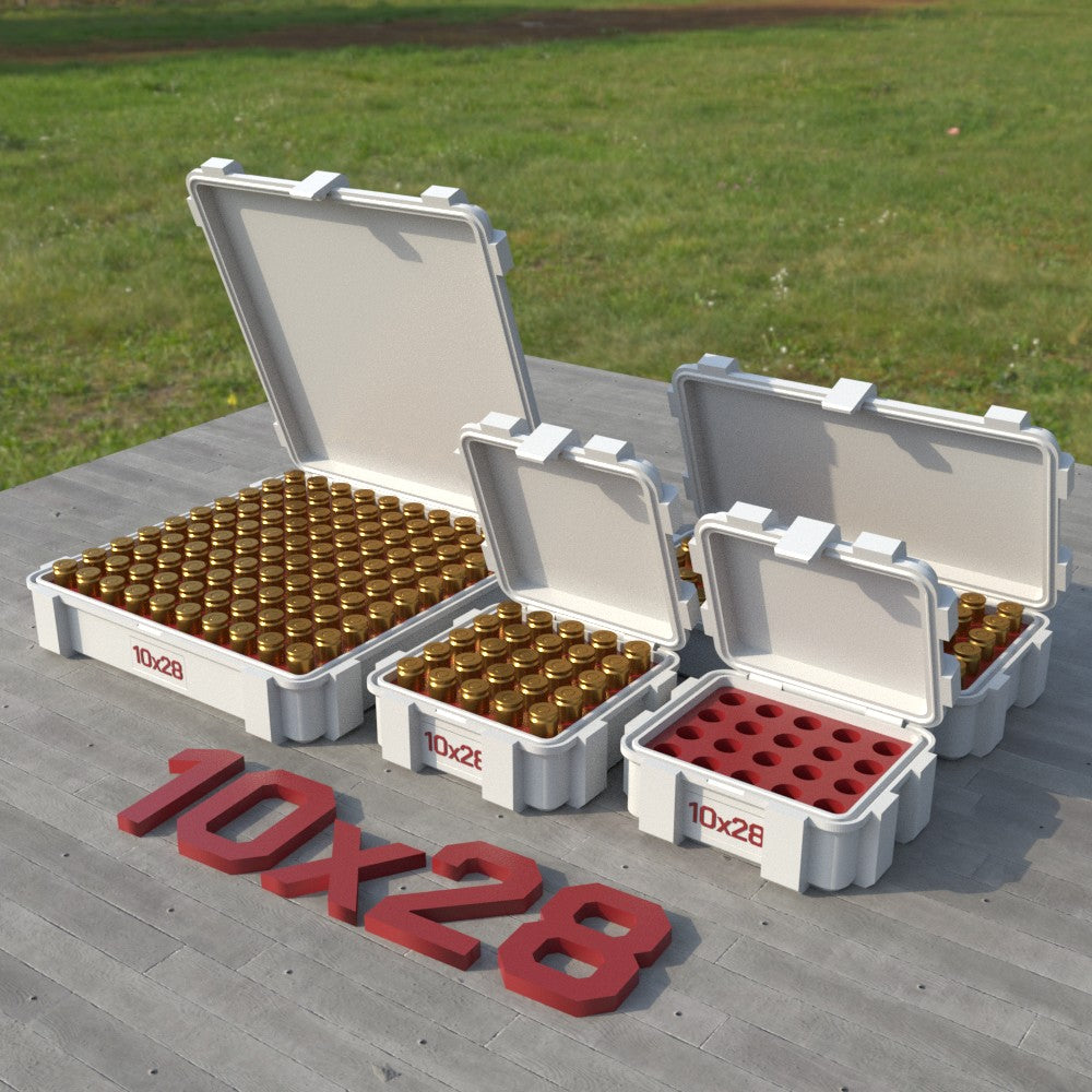 Filamelt Munitionsbox / 10x28 / ‘Klappdeckel’  / Patronenbox, Ammo Box - 3D-Druck aus dem Westerwald