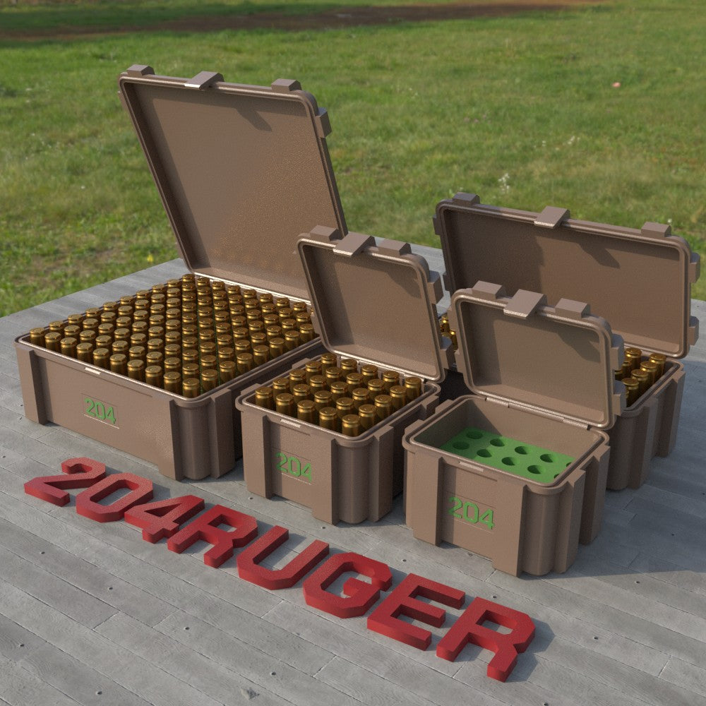 Filamelt Munitionsbox / .204 Ruger / ‘Klappdeckel’  / Patronenbox, Ammo Box - 3D-Druck aus dem Westerwald