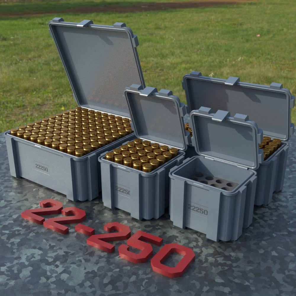 Filamelt Munitionsbox / .22-250 Remington / ‘Klappdeckel’  / Patronenbox, Ammo Box - 3D-Druck aus dem Westerwald