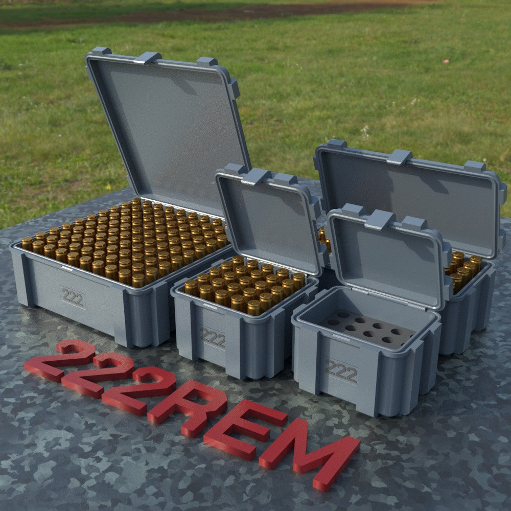 Filamelt Munitionsbox / .222 REM / ‘Klappdeckel’  / Patronenbox, Ammo Box - 3D-Druck aus dem Westerwald