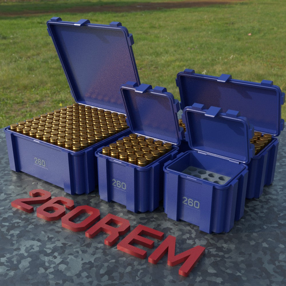 Filamelt Munitionsbox / .260 Remington / ‘Klappdeckel’  / Patronenbox, Ammo Box - 3D-Druck aus dem Westerwald