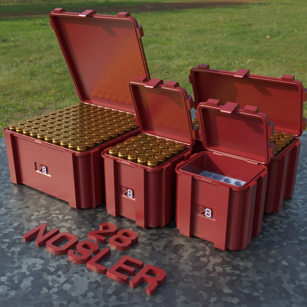 Filamelt Munitionsbox / .28 Nosler / ‘Klappdeckel’  / Patronenbox, Ammo Box - 3D-Druck aus dem Westerwald