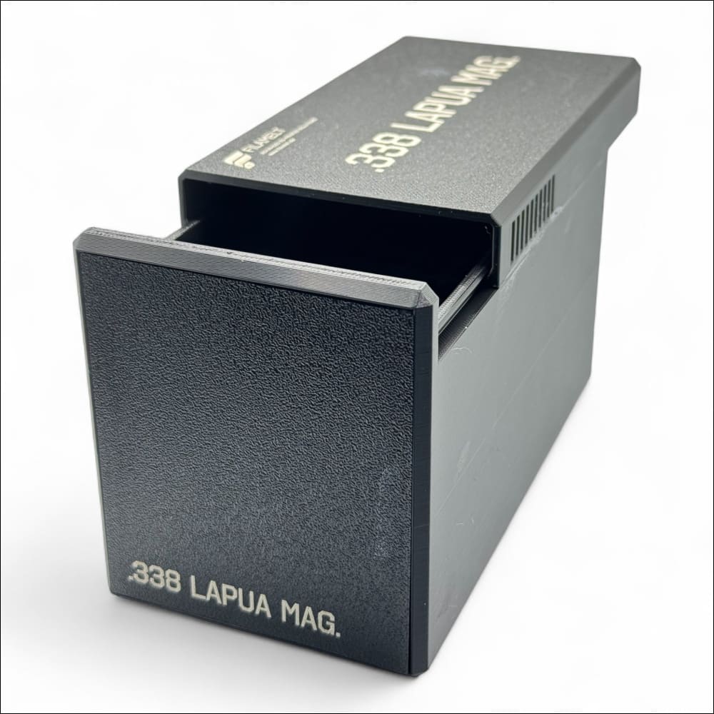 Filamelt Munitionsbox /.338 Lapua Magnum / ‘Schiebedeckel’ Munitionsbox