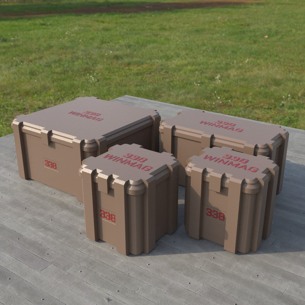 Filamelt Munitionsbox / .338 Winchester Magnum / ‘Klappdeckel’  / Patronenbox, Ammo Box - 3D-Druck aus dem Westerwald
