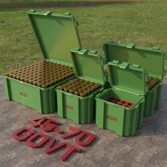Filamelt Munitionsbox / .45-70 Govt / ‘Klappdeckel’  / Patronenbox, Ammo Box - 3D-Druck aus dem Westerwald