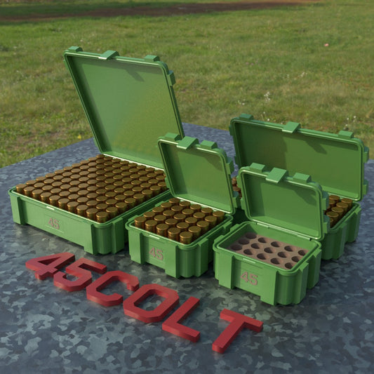 Filamelt Munitionsbox / .45 Colt / ‘Klappdeckel’  / Patronenbox, Ammo Box - 3D-Druck aus dem Westerwald